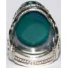 Iran Islam Quran Ayat Bismillah Basmala Engraved in Nice Arabic on Chrysoprase Agate Sterling Silver Ring