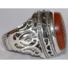 Iran Islam Shia Wa In Yakad Ayat of Quran White Magic Taweez Engraved on Natural Agate Gemstone Silver 925 Ring