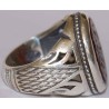 Iran Islam Shia Prophet Hadeeth Imam "Ali stands with Truth & Truth stands with Ali" Engraved on Agate Sterling Silver Ring