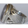 Iran Islam Shia Prophet Hadeeth Imam "Ali stands with Truth & Truth stands with Ali" Engraved on Agate Sterling Silver Ring