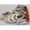 Iran Islam Shia Prophet Hadeeth Imam "Ali stands with Truth & Truth stands with Ali" Engraved on Agate Sterling Silver Ring