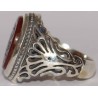 Iran Islam Shia Prophet Hadeeth Imam "Ali stands with Truth & Truth stands with Ali" Engraved on Agate Sterling Silver Ring