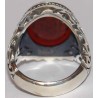 Iran Islam Shia Prophet Hadeeth Imam "Ali stands with Truth & Truth stands with Ali" Engraved on Agate Sterling Silver Ring