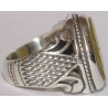 Iran Islam Shia Prophet Hadeeth Imam "Ali stands with Truth & Truth stands with Ali" Engraved on Agate Sterling Silver Ring