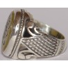 Iran Islam Shia Prophet Hadeeth Imam "Ali stands with Truth & Truth stands with Ali" Engraved on Agate Sterling Silver Ring