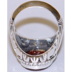 Iran Islam Salam to Imam Reza the Descendent of Prophet Taha & Yaseen Engraved on Agate Sterling Silver Ring