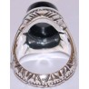 Iran Islam Salam to Imam Reza the Descendent of Prophet Taha & Yaseen Engraved on Onyx Black Agate Sterling Silver Ring