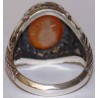 Iran Islam Shia Allah & 14 Masoomeen Natural Yellow Agate Aqeeq Aqiq Akik Sterling Silver 925 Ring