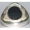 Iran Islam Shia Allah & 14 Masoomeen Natural Onyx Black Agate Aqeeq Aqiq Akik Sterling Silver 925 Ring