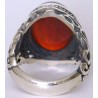 Iran Islam Quranic Ayat WA MAN YATTAQELLAH Dua'a for Sufficient Sustenance Engraved on Agate Aqeeq Sterling Silver 925 Ring