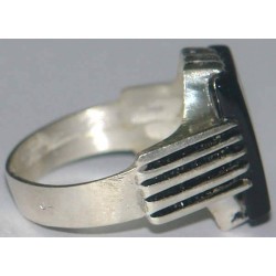 Iran Islam Shia shahada Shahadatain Engraved on Natural Yellow Agate Aqeeq Aqiq Akeek Sterling Silver 925 Ring