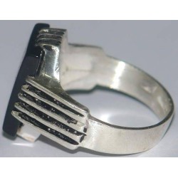 Iran Islam Shia shahada Shahadatain Engraved on Natural Yellow Agate Aqeeq Aqiq Akeek Sterling Silver 925 Ring