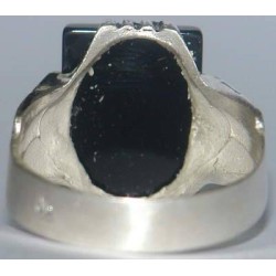 Iran Islam Shia shahada Shahadatain Engraved on Natural Yellow Agate Aqeeq Aqiq Akeek Sterling Silver 925 Ring