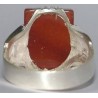 Iran Islam Shia shahada Shahadatain Engraved on Natural Agate Aqeeq Aqiq Akeek Sterling Silver 925 Ring