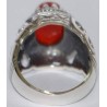 Iran Islamic Hadith Imam "Ali Stands with Truth" on Both Ring Sides Natural Agate Sterling Silver 925 Ring