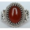 Iran Islam Shia Imam ALI Name on Rings Sides with Natural Agate Aqeeq Aqiq Sterling Silver 925 Ring