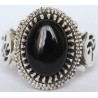 Iran Islam Shia Imam ALI Name on Rings Sides with Natural Onyx Black Agate Aqeeq Sterling Silver 925 Ring