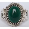 Iran Islam Shia Imam ALI Name on Rings Sides with Natural Chrysoprase Green Agate Aqeeq Sterling Silver 925 Ring