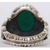 Iran Islam Shia Imam ALI Name on Rings Sides with Natural Chrysoprase Green Agate Aqeeq Sterling Silver 925 Ring