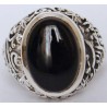 Iran Islam Shia Karbala Ahlul-Bayt  Imam Husain & Abul-Fazl Al-Abbas Natural Onyx Black Agate Aqeeq Sterling Silver 925 Ring