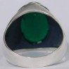 Iran Islam Shia Fatimah Al-Zahra Natural Chrysoprase Green Agate Aqeeq Sterling Silver 925 Ring