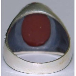 Iran Islam Shia Ahlul-Bayt Fatimah Al-Zahra Natural Agate Aqeeq Sterling Silver 925 Ring