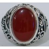 Iran Islam Shia Karbala Ahlul-Bayt  Imam Husain & Abul-Fazl Al-Abbas Alamdar Natural Agate Aqeeq Sterling Silver 925 Ring