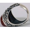 Iran Islam Shia Karbala Ahlul-Bayt  Imam Husain & Abul-Fazl Al-Abbas Alamdar Natural Agate Aqeeq Sterling Silver 925 Ring
