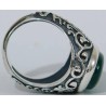 Iran Islam Shia 8th Imam Ali Reza Son of Imam Musa Al-Kazim Natural Chrysoprase Green Agate Aqeeq Sterling Silver 925 Ring