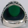 Iran Islam Shia 8th Imam Ali Reza Son of Imam Musa Al-Kazim Natural Chrysoprase Green Agate Aqeeq Sterling Silver 925 Ring