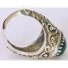 Iran Islam Shia 8th Imam Ali Reza Son of Imam Musa Al-Kazim Natural Chrysoprase Green Agate Aqeeq Sterling Silver 925 Ring