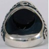 Iran Islam Shia 8th Imam Ali Reza Son of Imam Musa Al-Kazim Natural Onyx Black Agate Aqeeq Sterling Silver 925 Ring