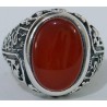 Iran Islam Shia 8th Imam Ali Reza Son of Imam Musa Al-Kazim Natural Agate Aqeeq Akeek Aqiq Sterling Silver 925 Ring
