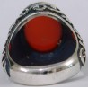 Iran Islam Shia 8th Imam Ali Reza Son of Imam Musa Al-Kazim Natural Agate Aqeeq Akeek Aqiq Sterling Silver 925 Ring