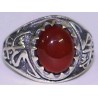 Iran Islam Shia Fatimah Az-Zahra Ya Zakiyah Pure & Free Woman from all Sins Natural Agate Sterling Silver 925 Ring