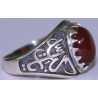 Iran Islam Shia Fatimah Az-Zahra Ya Zakiyah Pure & Free Woman from all Sins Natural Agate Sterling Silver 925 Ring