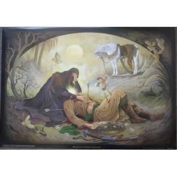 Islam Shia Hazrat Zeynab on Martyred Imam Husain's Body in Karbala Poster