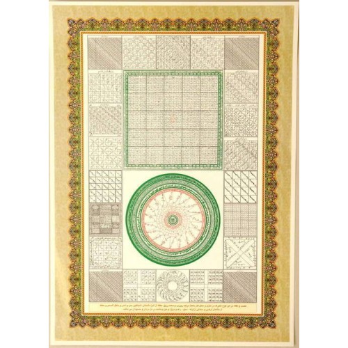 Islam Shia Persian Arabic Mysterious Sciences Charm Talisman Black & White Magic Poster Islam Shia Persian Arabic Mysterious Sciences Charm Talisman Black & White Magic Poster