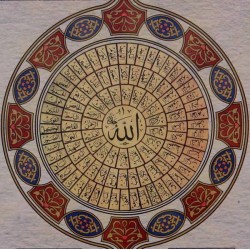Iran Islam Shia Quran Quranic Mysterious Sciences Charm Talisman Black & White Magic Poster