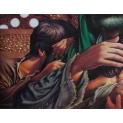 Iran Islam Shia Imam Ali Father of Orphans Hugging them with Zulfiqar Poster