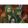 Iran Islam Shia Imam Husain Imam Abbas Bibi Zeynab Holding 6 Month Infant Martyred Ali Al-Asghar Poster