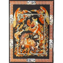Islam Shia Imam Reza Surety & Zamen-e Ahoo Partial Gold Print Poster