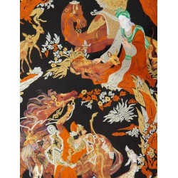 Islam Shia Imam Reza Surety & Zamen-e Ahoo Partial Gold Print Poster