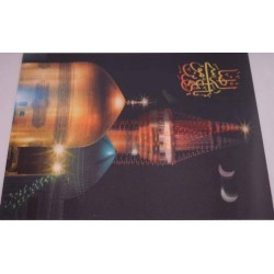 Iran Mashhad Islam Shia 8th Imam Reza A.S. Holy Shrine Night View 3D Three Dimensional Washable Poster
