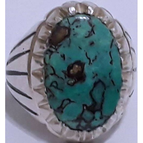 Iran Persian Natural Neyshabur Firoozeh Shajar Turquoise Handmade Sterling Silver 925 Ring Iran Persian Natural Neyshabur Firoozeh Shajar Turquoise Handmade Sterling Silver 925 Ring