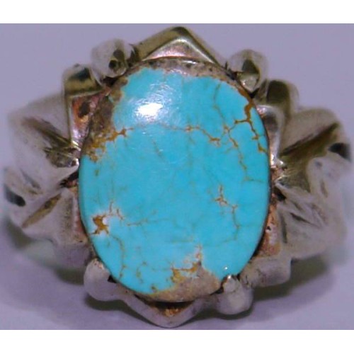 Iran Persian Natural Neyshabur Firoozeh Shajar Turquoise Handmade Sterling Silver 925 Ring Iran Persian Natural Neyshabur Firoozeh Shajar Turquoise Handmade Sterling Silver 925 Ring