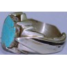 Iran Persian Natural Neyshabur Firoozeh Shajar Turquoise Handmade Sterling Silver 925 Ring