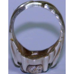 Iran Persian Natural Neyshabur Firoozeh Shajar Turquoise Handmade Sterling Silver 925 Ring