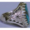 Iran Persian Natural Neyshabur Firoozeh Shajar Turquoise Handmade Sterling Silver 925 Ring