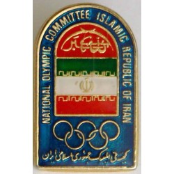 National Olympic Committee of the Islamic Republic of Iran Old BLUE NOC Pin